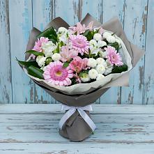 Букет цветов из:  Герберы, Альстромерии и Хризантемы #REPLACE_PRED# Загорянский