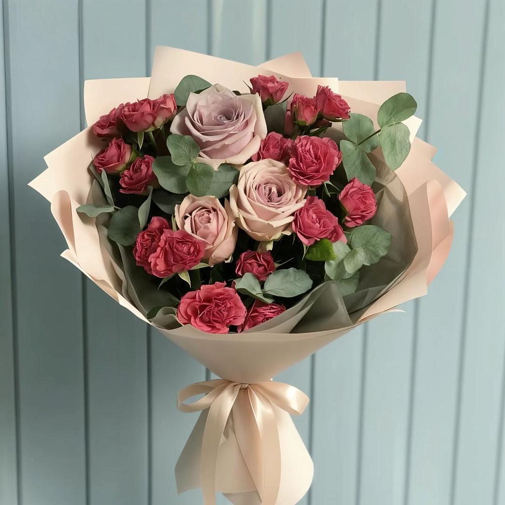 Букет цветов из: Гвоздики и Розы в Загорянский