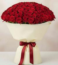 Букет 101 Красная роза Милано в Загорянский