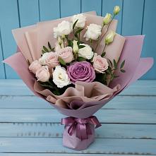 Букет цветов из:  Розы и Лизиантусы в Загорянский