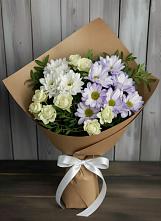 Букет цветов из:  Хризантемы и Розы #REPLACE_PRED# Загорянский