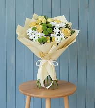 Букет цветов из:  Хризантемы и Розы #REPLACE_PRED# Загорянский