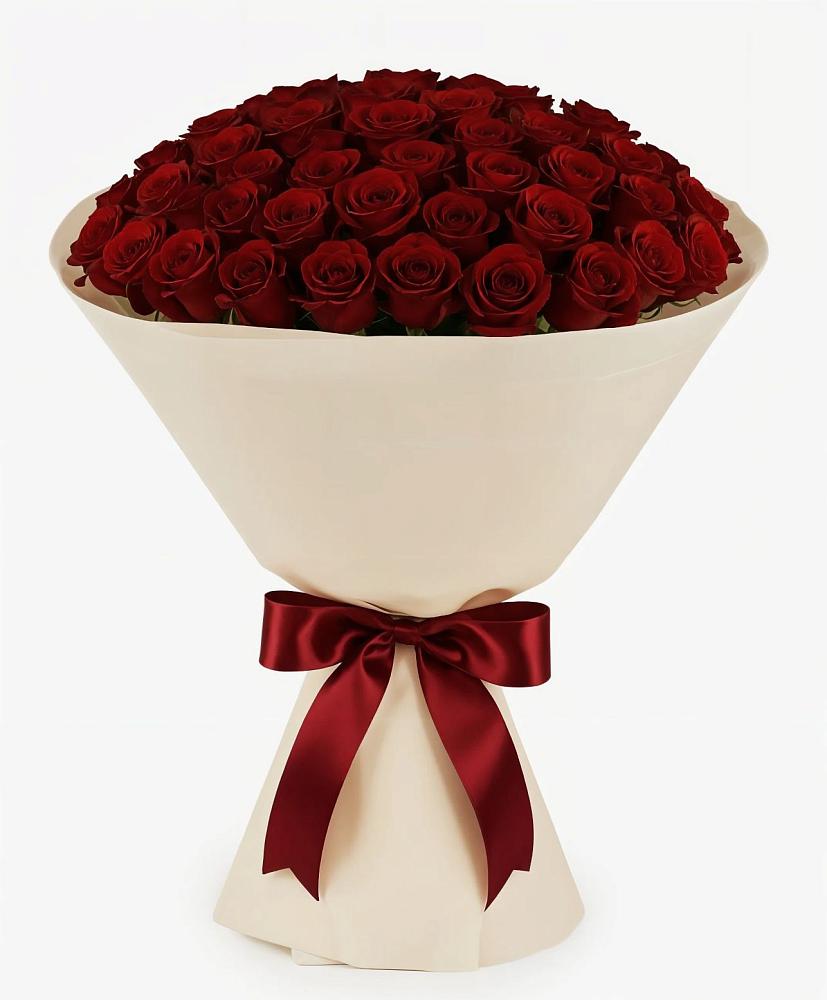 Букет 101 Бордовая роза Блэк Бакарра в Загорянский